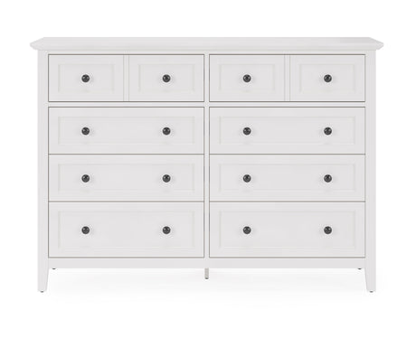 Grace Eight Drawer Dresser in Snowfall White by Modus Furniture at Eve Furniture