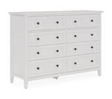 Grace Eight Drawer Dresser in Snowfall White by Modus Furniture at Eve Furniture