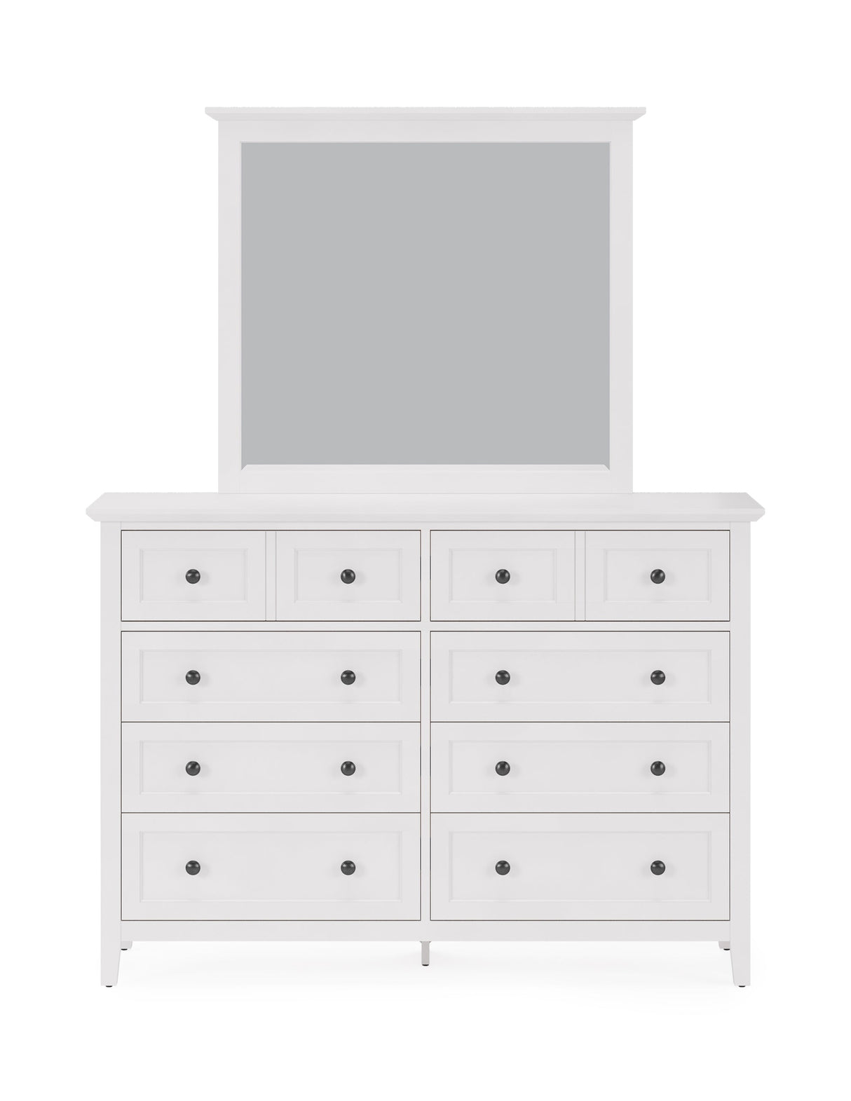 Grace Eight Drawer Dresser in Snowfall White by Modus Furniture at Eve Furniture