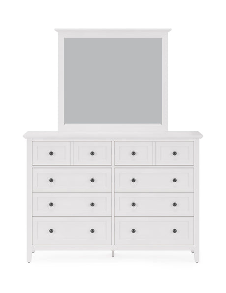 Grace Eight Drawer Dresser in Snowfall White by Modus Furniture at Eve Furniture