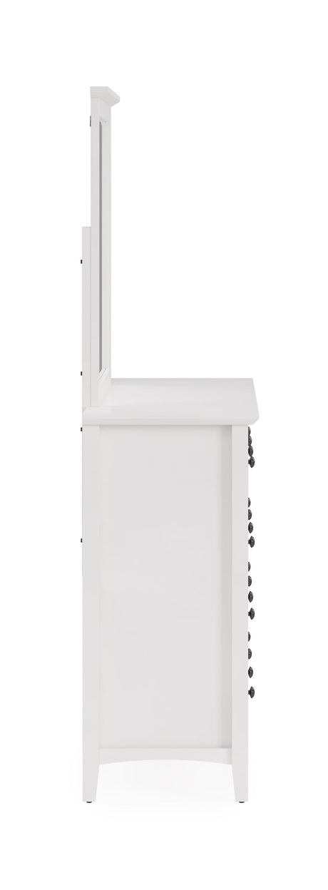 Grace Eight Drawer Dresser in Snowfall White by Modus Furniture at Eve Furniture