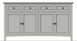 Grace Elephant Grey Sideboard by Modus Furniture at Eve Furniture