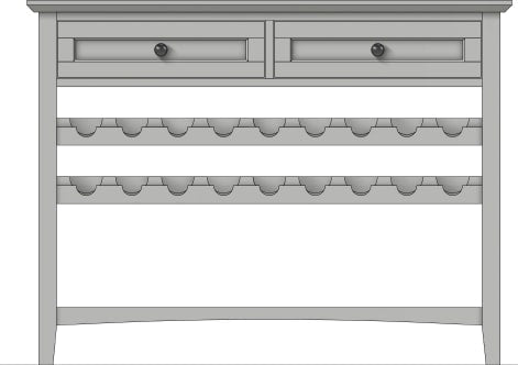 Grace Elephant Grey Wine Server by Modus Furniture at Eve Furniture