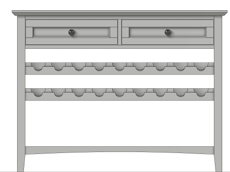 Grace Elephant Grey Wine Server by Modus Furniture at Eve Furniture