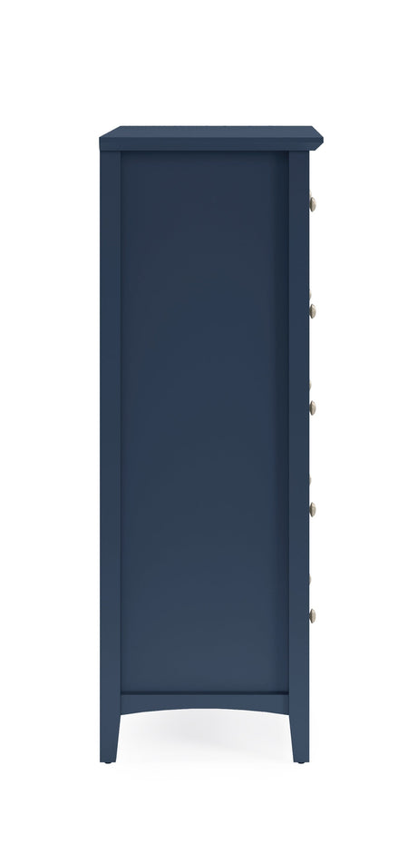 Grace Five Drawer Chest in Blueberry by Modus Furniture at Eve Furniture