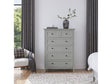 Grace Five Drawer Chest in Elephant Gray by Modus Furniture at Eve Furniture