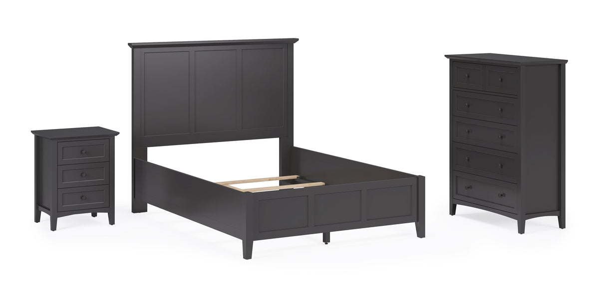 Grace Five Drawer Chest in Raven Black by Modus Furniture at Eve Furniture