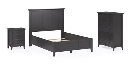 Grace Five Drawer Chest in Raven Black by Modus Furniture at Eve Furniture