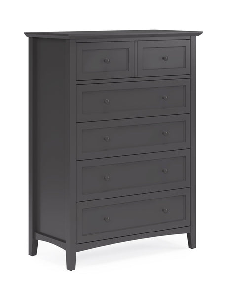 Grace Five Drawer Chest in Raven Black by Modus Furniture at Eve Furniture