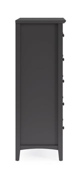 Grace Five Drawer Chest in Raven Black by Modus Furniture at Eve Furniture