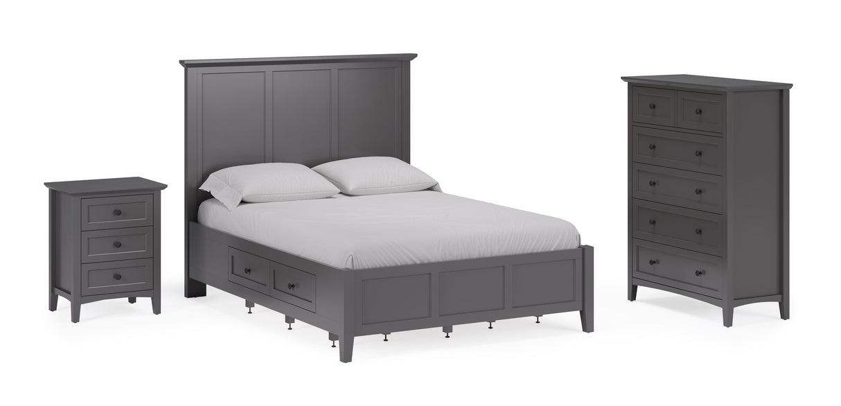 Grace Five Drawer Chest in Raven Black by Modus Furniture at Eve Furniture