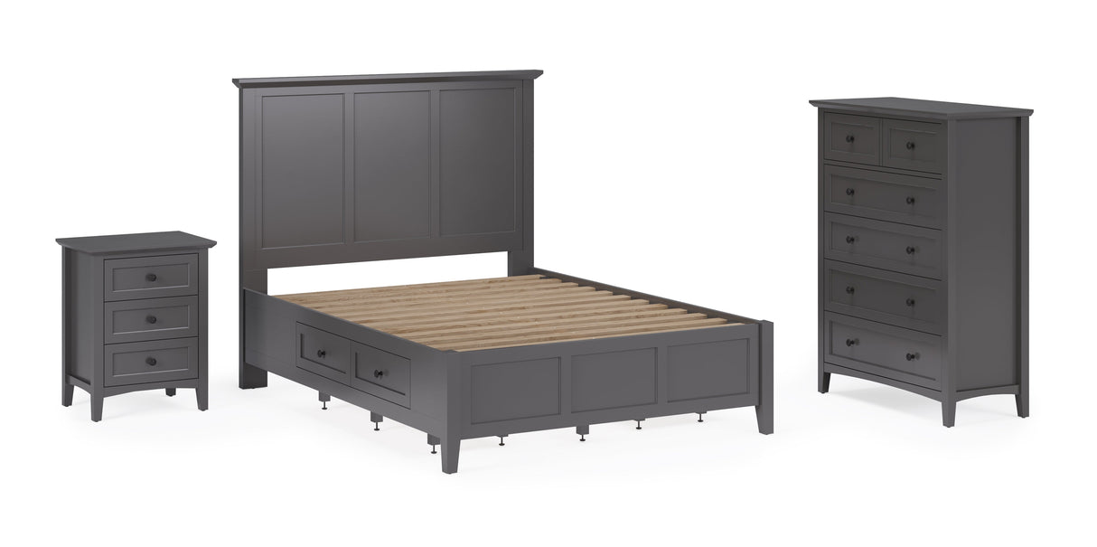 Grace Five Drawer Chest in Raven Black by Modus Furniture at Eve Furniture