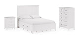Grace Five Drawer Chest in Snowfall White by Modus Furniture at Eve Furniture