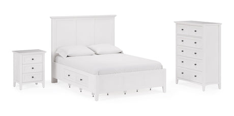 Grace Five Drawer Chest in Snowfall White by Modus Furniture at Eve Furniture
