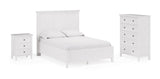 Grace Five Drawer Chest in Snowfall White by Modus Furniture at Eve Furniture