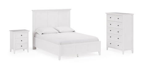 Grace Five Drawer Chest in Snowfall White by Modus Furniture at Eve Furniture