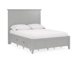 Grace Four Drawer California King Platform Storage Bed in Elephant Gray by Modus Furniture at Eve Furniture