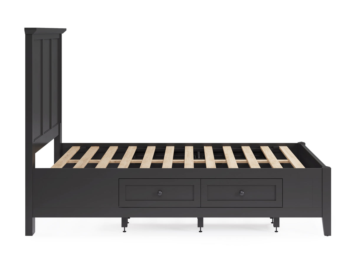 Grace Four Drawer California King Platform Storage Bed in Raven Black by Modus Furniture at Eve Furniture