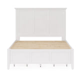 Grace Four Drawer California King Platform Storage Bed in Snowfall White by Modus Furniture at Eve Furniture