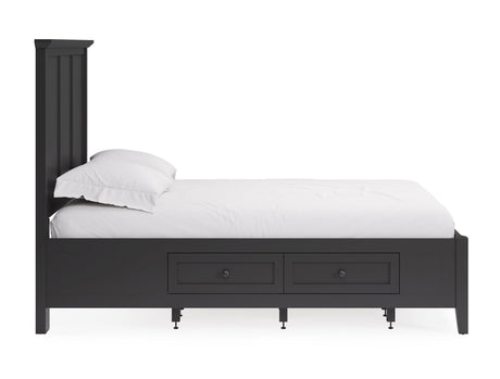 Grace Four Drawer Eastern King Platform Storage Bed in Raven Black by Modus Furniture at Eve Furniture