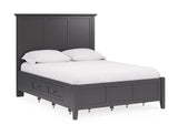 Grace Four Drawer Eastern King Platform Storage Bed in Raven Black by Modus Furniture at Eve Furniture