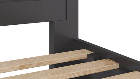 Grace Four Drawer Eastern King Platform Storage Bed in Raven Black by Modus Furniture at Eve Furniture