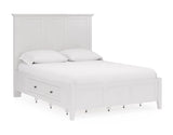 Grace Four Drawer Eastern King Platform Storage Bed in Snowfall White by Modus Furniture at Eve Furniture