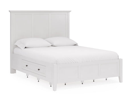 Grace Four Drawer Eastern King Platform Storage Bed in Snowfall White by Modus Furniture at Eve Furniture