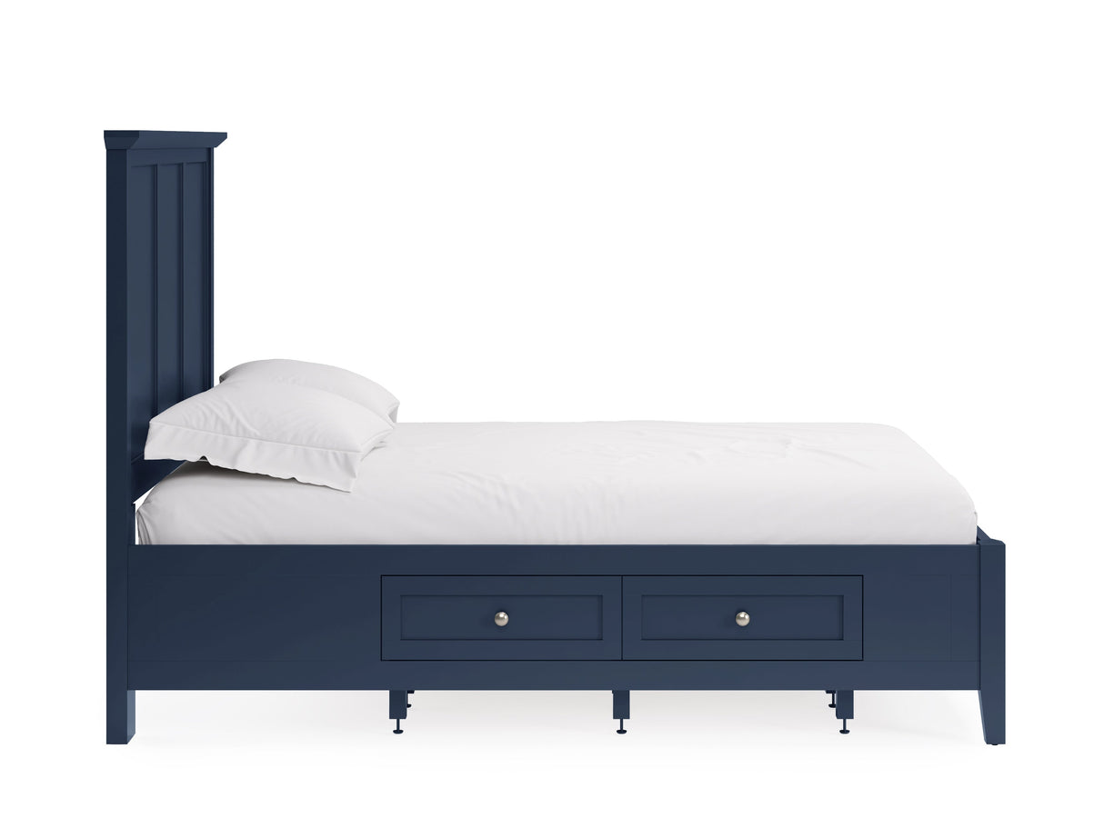 Grace Four Drawer Full Platform Storage Bed in Blueberry by Modus Furniture at Eve Furniture