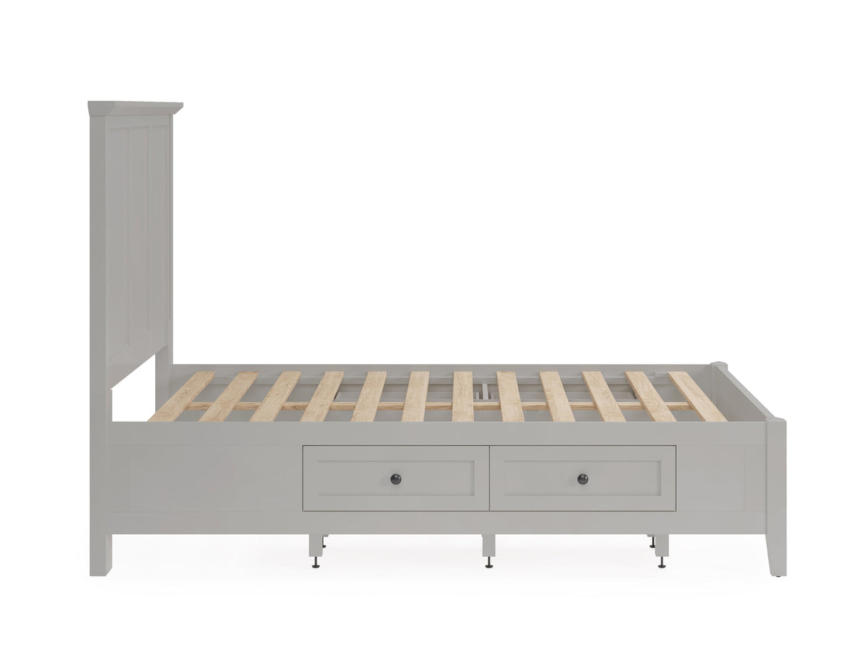 Grace Four Drawer Full Platform Storage Bed in Elephant Gray by Modus Furniture at Eve Furniture
