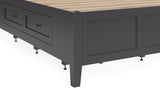 Grace Four Drawer Full Platform Storage Bed in Raven Black by Modus Furniture at Eve Furniture