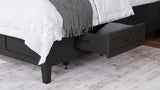 Grace Four Drawer Full Platform Storage Bed in Raven Black by Modus Furniture at Eve Furniture