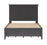 Grace Four Drawer Full Platform Storage Bed in Raven Black by Modus Furniture at Eve Furniture