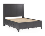 Grace Four Drawer Full Platform Storage Bed in Raven Black by Modus Furniture at Eve Furniture