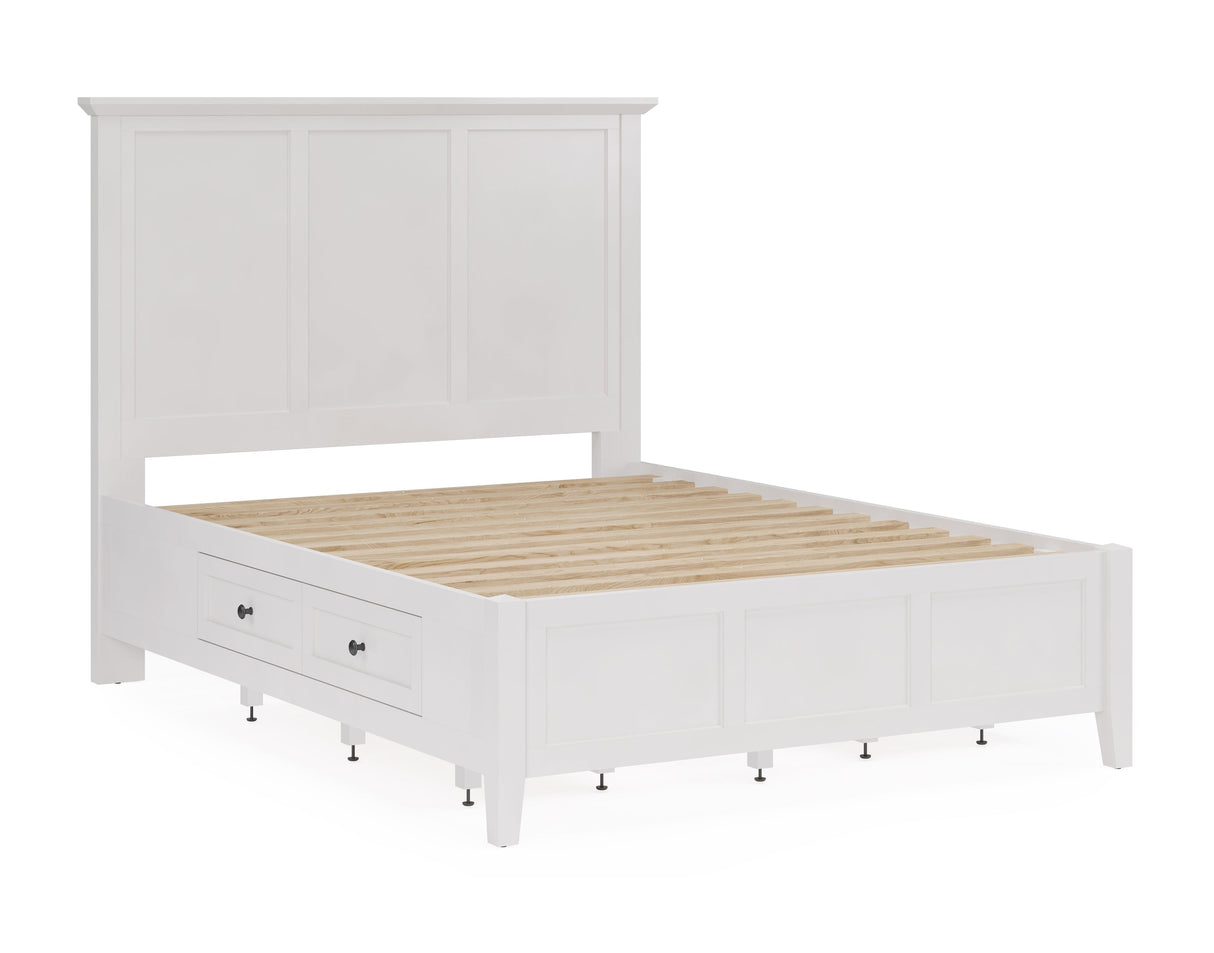 Grace Four Drawer Full Platform Storage Bed in Snowfall White by Modus Furniture at Eve Furniture
