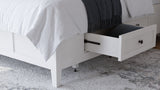 Grace Four Drawer Full Platform Storage Bed in Snowfall White by Modus Furniture at Eve Furniture