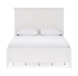 Grace Four Drawer Full Platform Storage Bed in Snowfall White by Modus Furniture at Eve Furniture