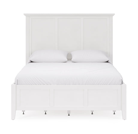 Grace Four Drawer Full Platform Storage Bed in Snowfall White by Modus Furniture at Eve Furniture