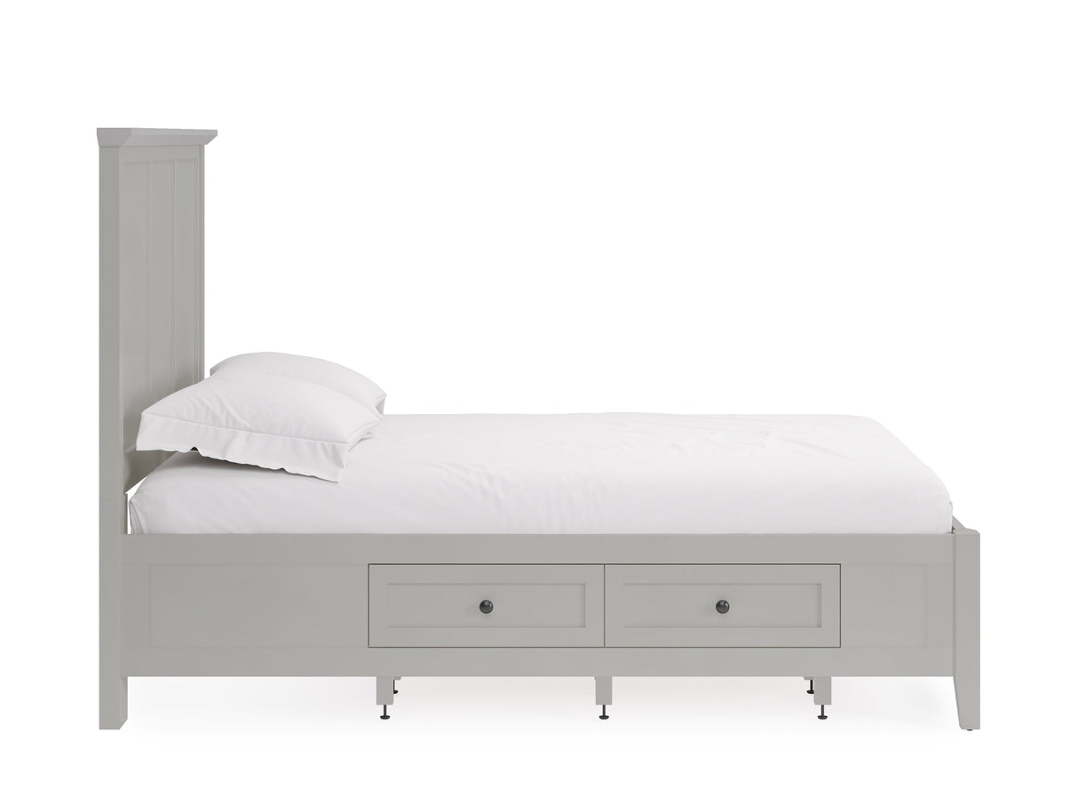 Grace Four Drawer Queen Platform Storage Bed in Elephant Gray by Modus Furniture at Eve Furniture