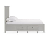 Grace Four Drawer Queen Platform Storage Bed in Elephant Gray by Modus Furniture at Eve Furniture