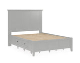 Grace Four Drawer Queen Platform Storage Bed in Elephant Gray by Modus Furniture at Eve Furniture