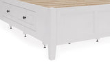 Grace Four Drawer Queen Platform Storage Bed in Snowfall White by Modus Furniture at Eve Furniture