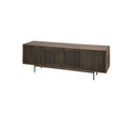 Grace I Two-Toned Brown Solid Wood TV Stand Media Console with Slated Doors by Mercana at Eve Furniture