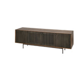 Grace I Two-Toned Brown Solid Wood TV Stand Media Console with Slated Doors by Mercana at Eve Furniture
