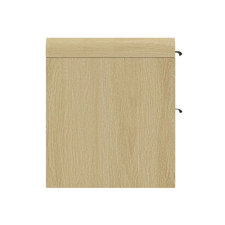 Grace Nightstand in Natural Oak and Black by Manhattan Comfort at Eve Furniture