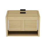 Grace Nightstand in Natural Oak and Black (set of 2) by Manhattan Comfort at Eve Furniture