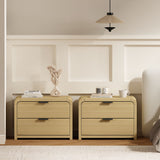 Grace Nightstand in Natural Oak and Black (set of 2) by Manhattan Comfort at Eve Furniture