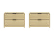 Grace Nightstand in Natural Oak and Black (set of 2) by Manhattan Comfort at Eve Furniture
