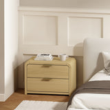 Grace Nightstand in Natural Oak and Gold by Manhattan Comfort at Eve Furniture