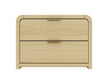 Grace Nightstand in Natural Oak and Gold by Manhattan Comfort at Eve Furniture